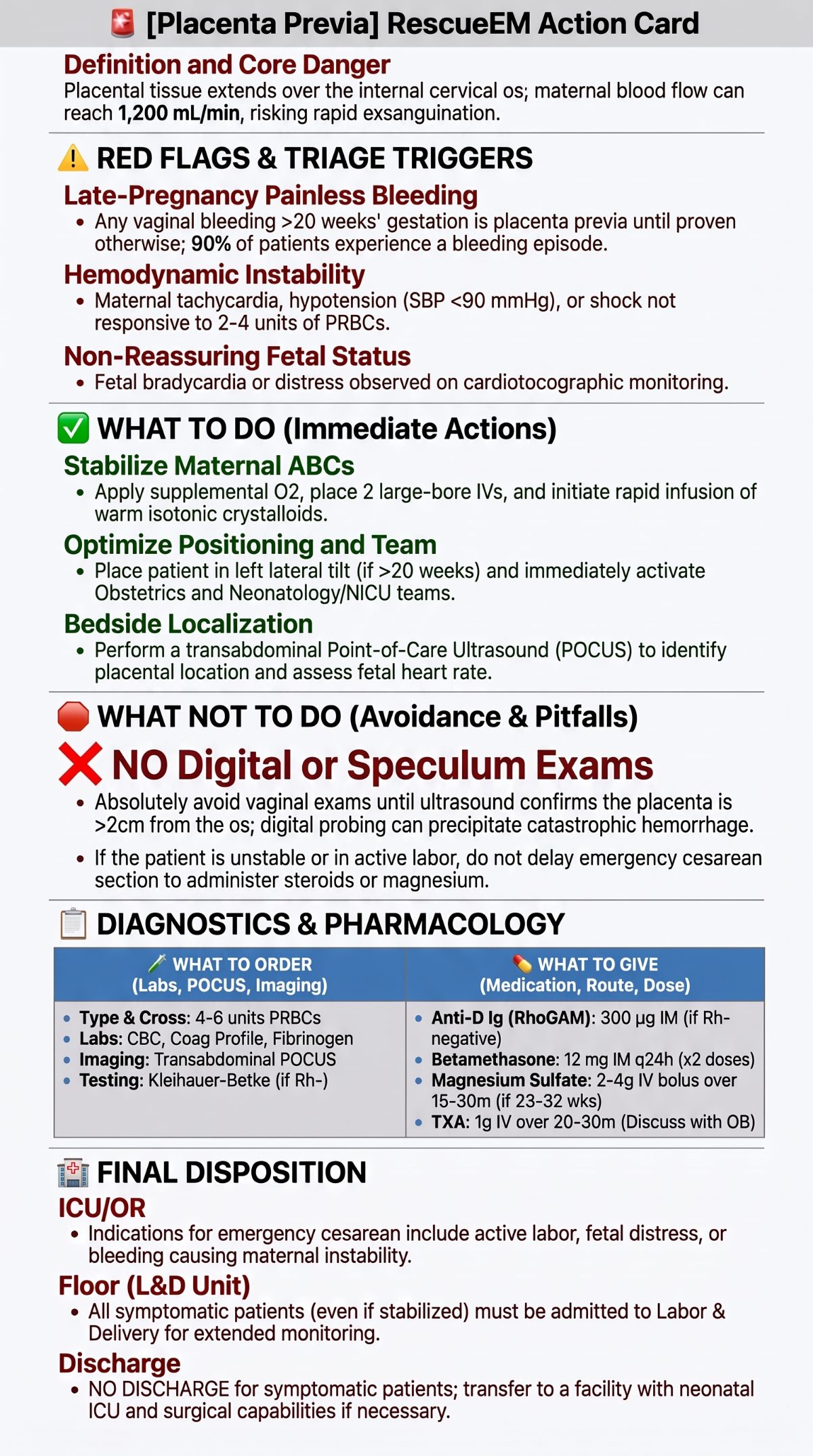 Placenta Previa Emergency Action Card (1)