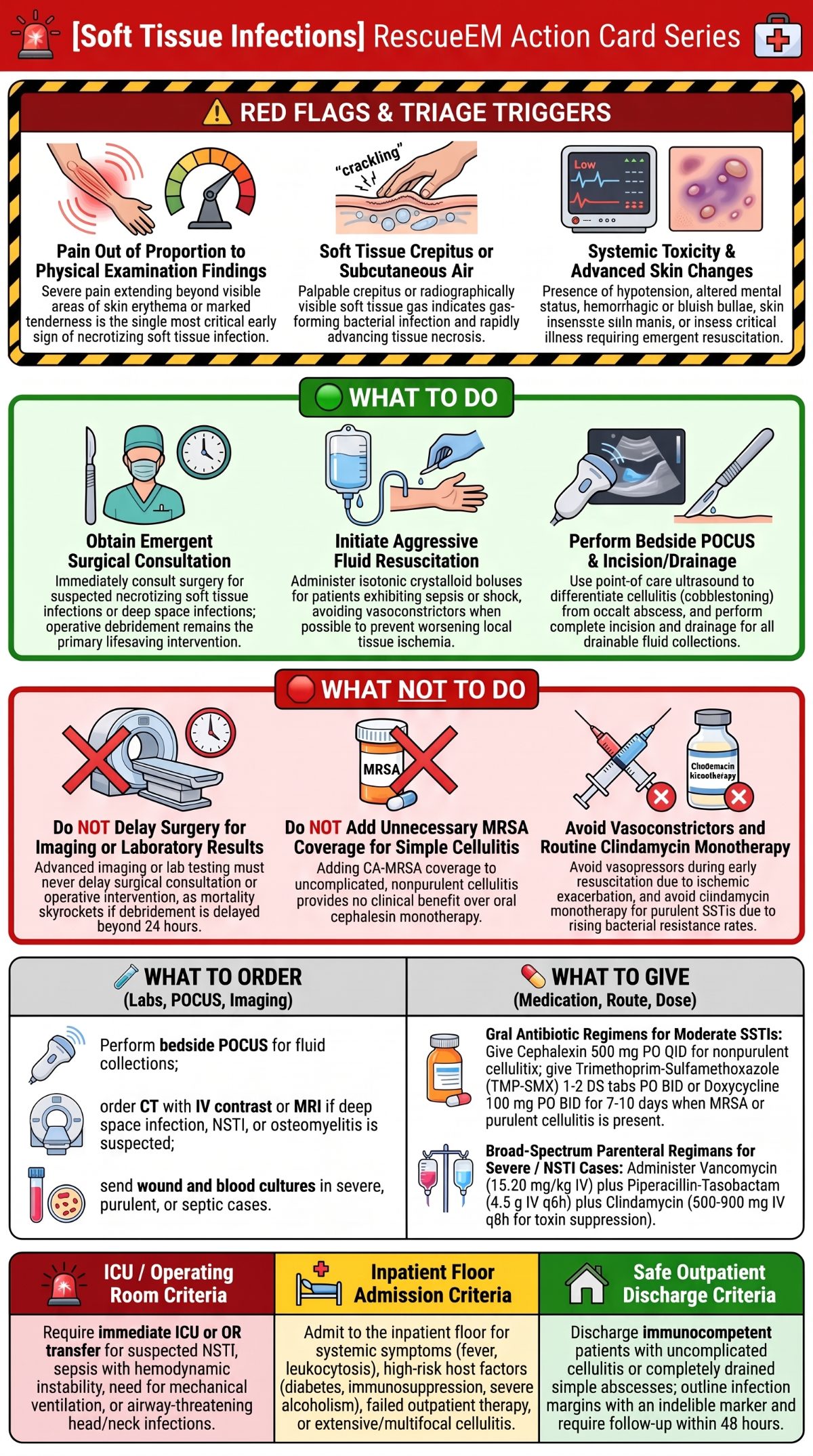 Soft Tissue Infections Action Card