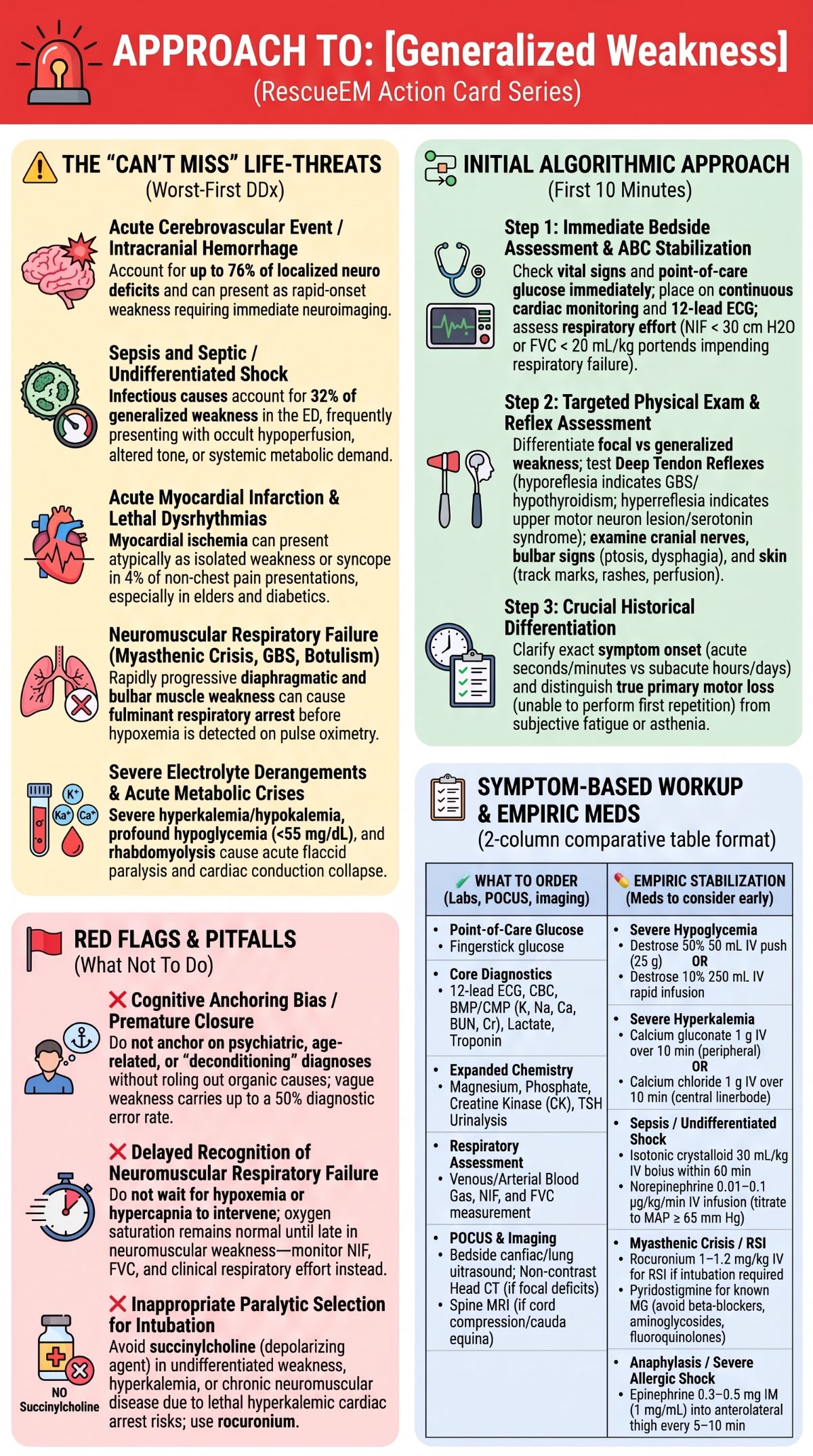 Generalized Weakness Clinical Action Card