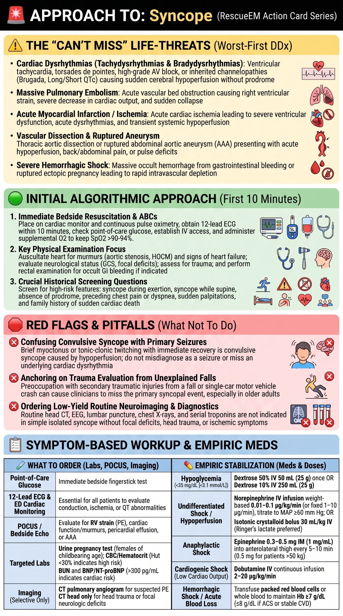 Approach to Syncope Action Card