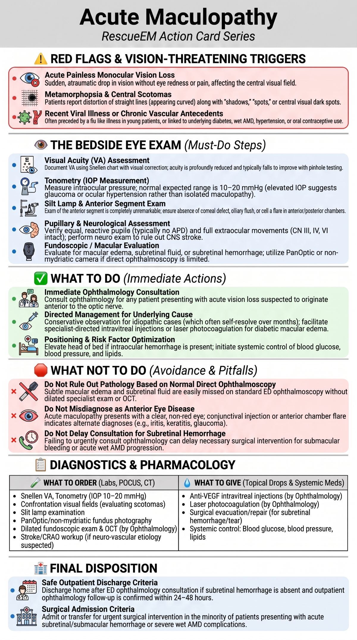 Acute Maculopathy Medical Action Guide