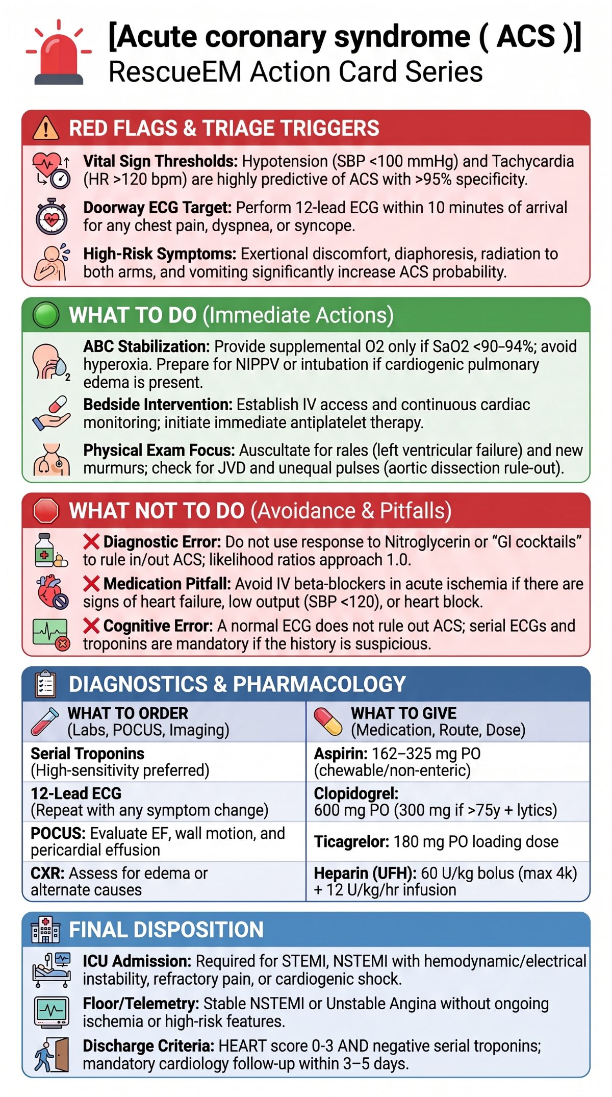 ACS Clinical Action Card