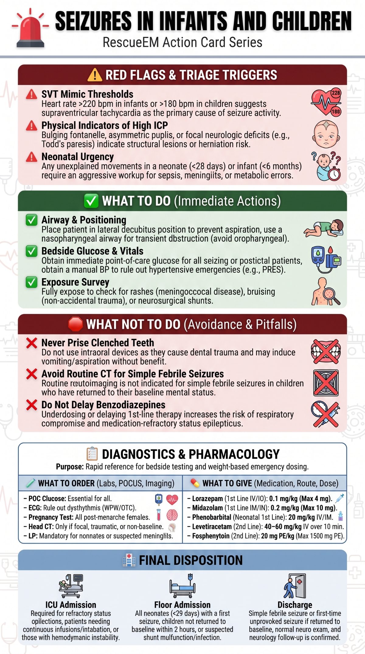 Pediatric Seizure Emergency Card
