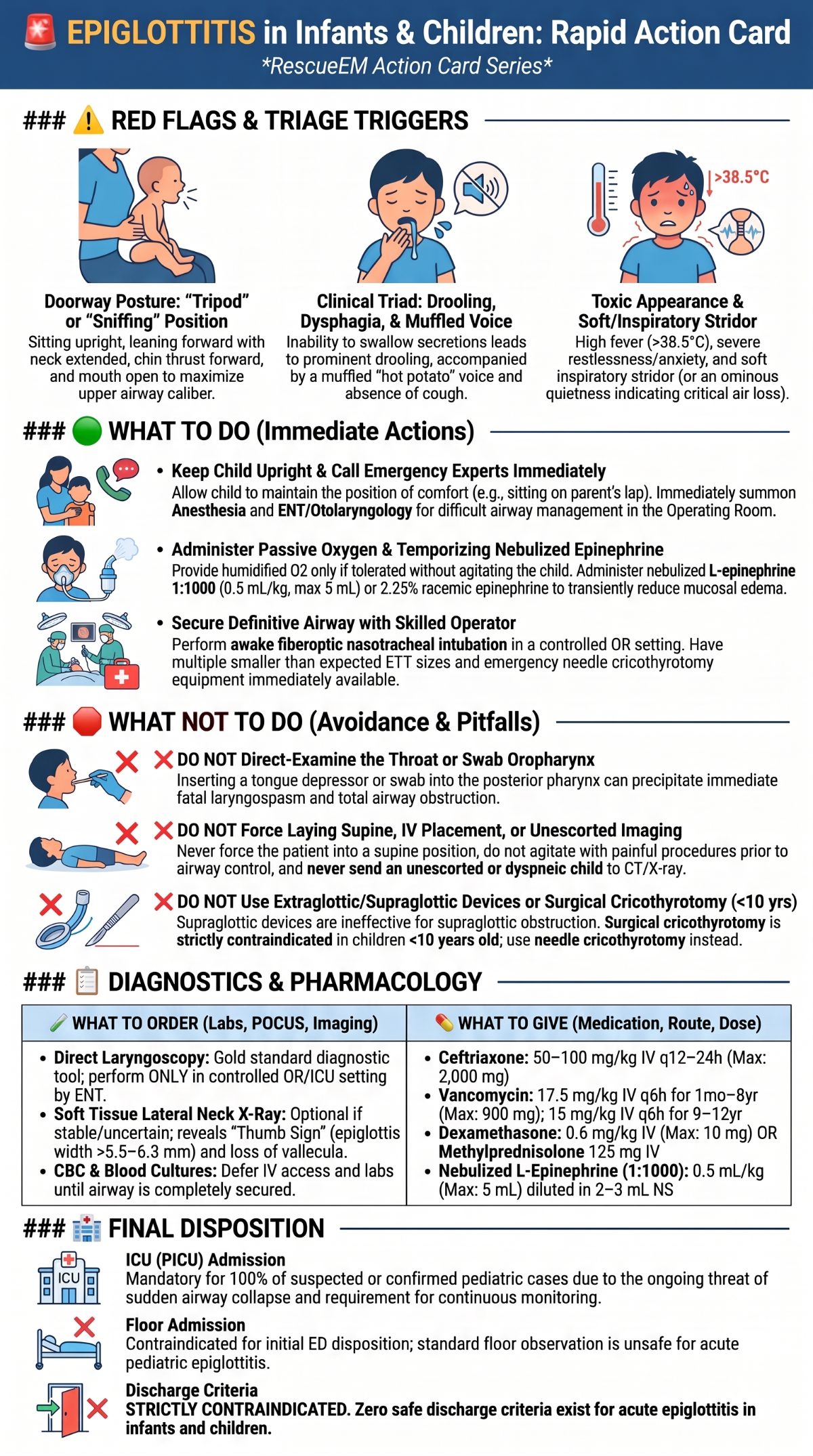 Pediatric Epiglottitis Rapid Action Guide