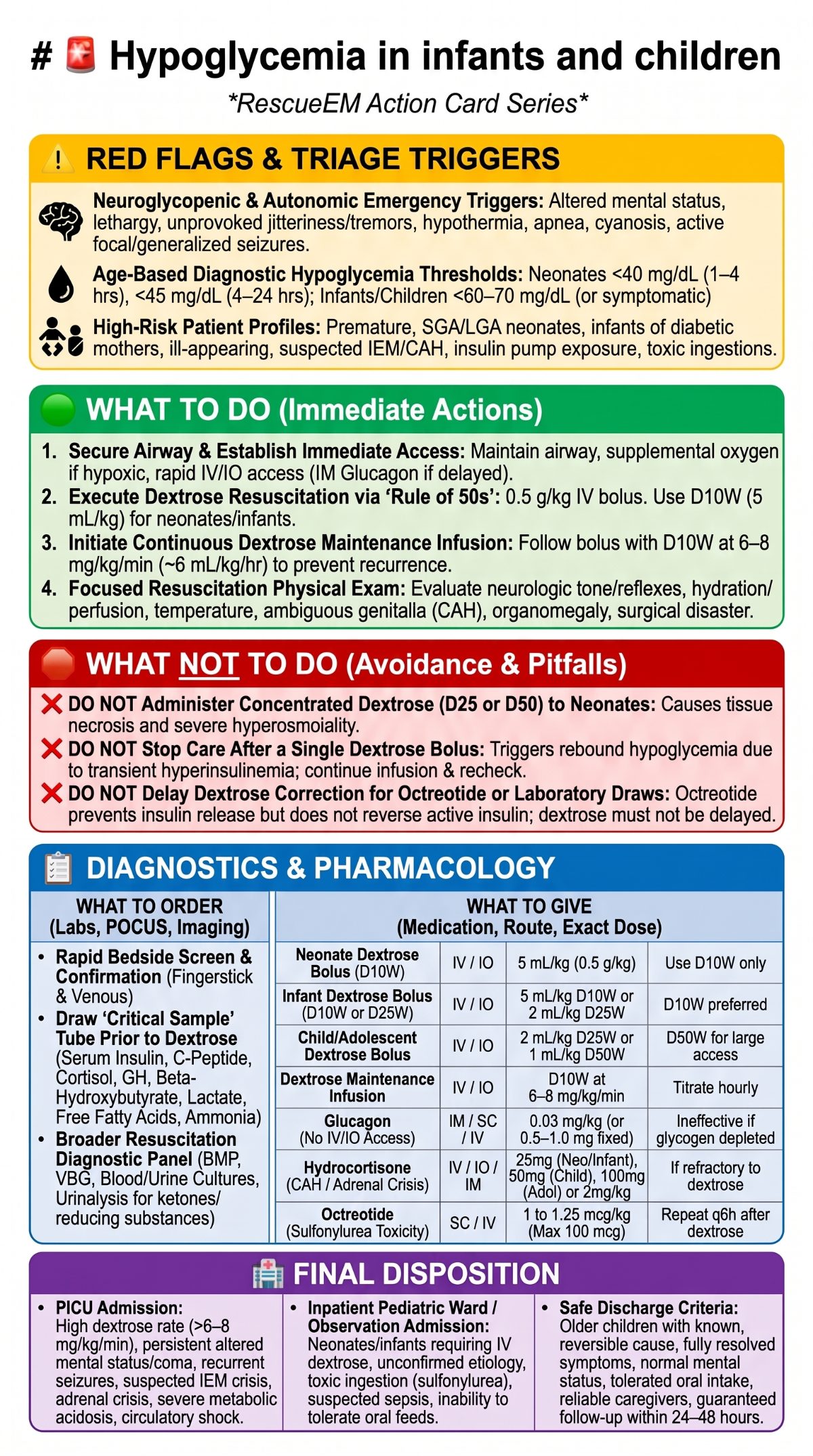 Pediatric Hypoglycemia Action Guide